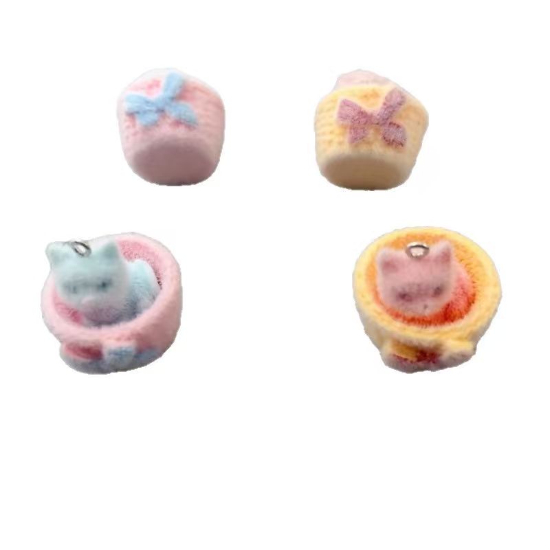 4pcs 3D plush resin cat pendan - Drop Earrings recension och pris