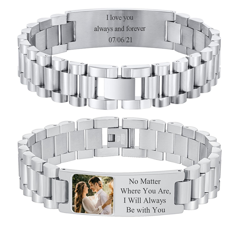 Custom Picture Text Bracelet W - Jewels On Watches recension och pris