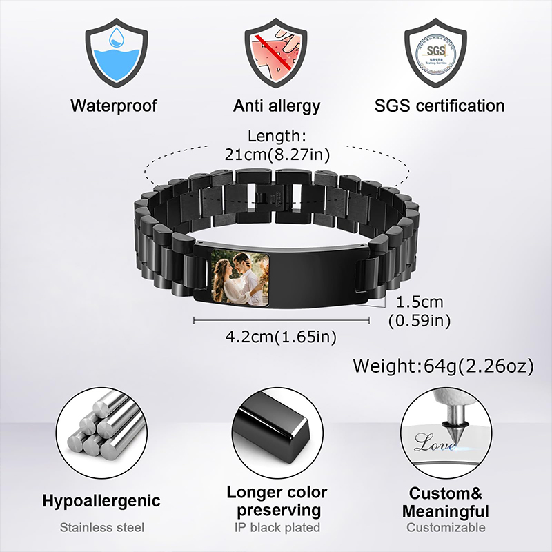Custom Picture Text Bracelet W - Jewels On Watches recension och pris