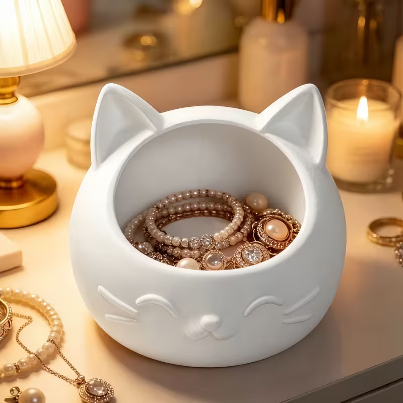 Mini Cartoon Cat-Shaped Storag - Jewels On Watches recension och pris