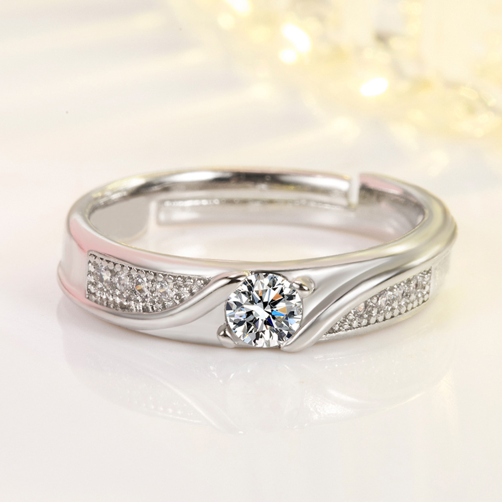 2pcs 925 Sterling Silver Coupl - Couple Ring Set recension och pris