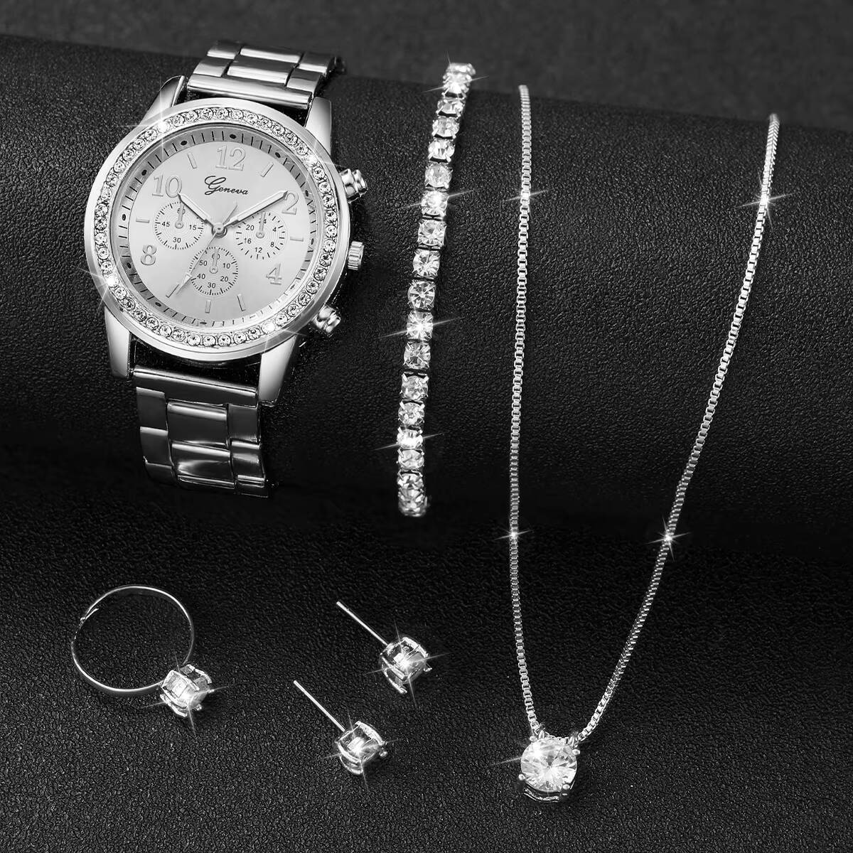 6PCS/Set Fashion Rhinestone Wo - Jewelry Watches For Women recension och pris