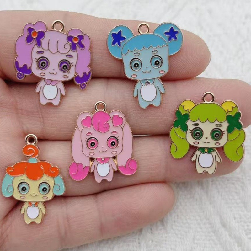 10pcs Cartoon Cute Drip Oil Al - Drop Earrings recension och pris