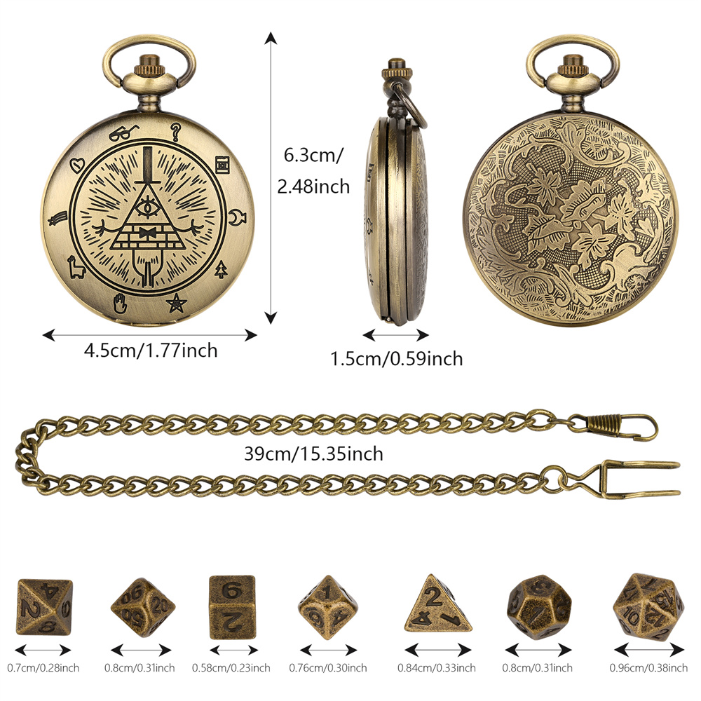 Vintage Bronze/Grey Black Pock - Vintage Pocket Watch recension och pris