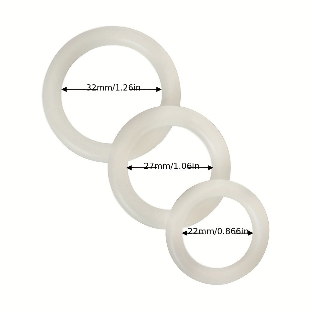3PCS Silicone Penis Rings Set  - Couple Ring Set recension och pris
