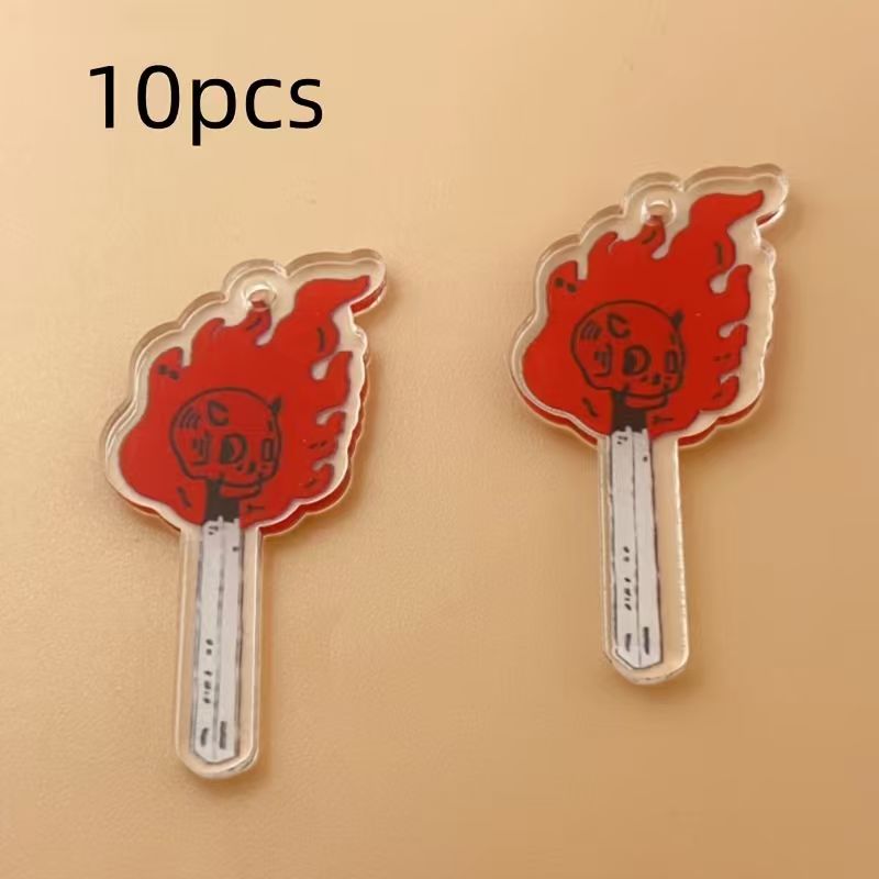 10pcs acrylic skull pendant, D - Drop Earrings recension och pris