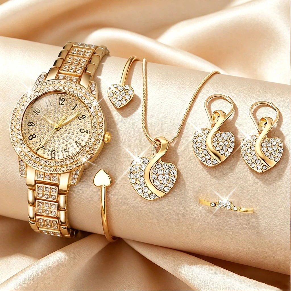 6PCS Fashion Rhinestone Women  - Jewels On Watches recension och pris