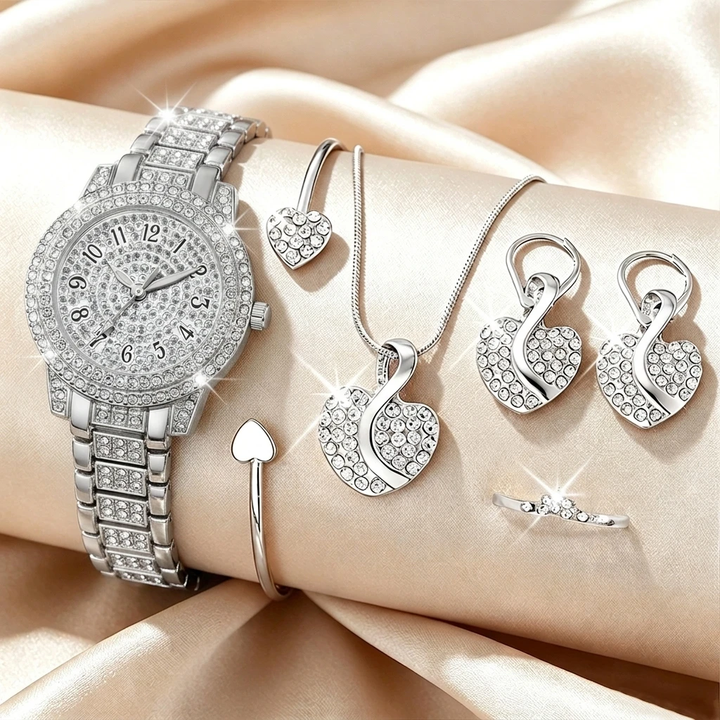6PCS Fashion Rhinestone Women  - Jewels On Watches recension och pris