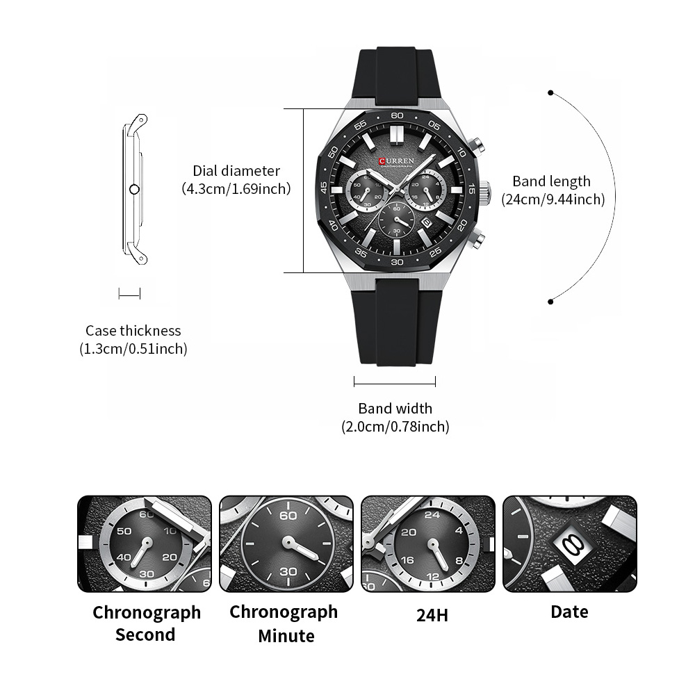 CURREN Fashion Casual Men Spor - Jewelry For Watches recension och pris