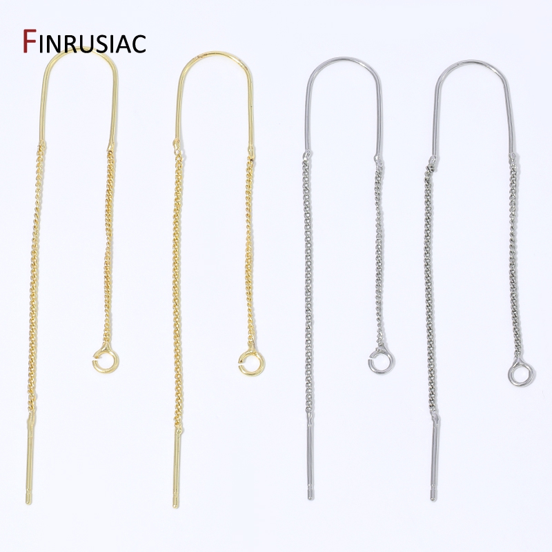18K Gold Plated Brass Long Tas - Drop Earrings recension och pris