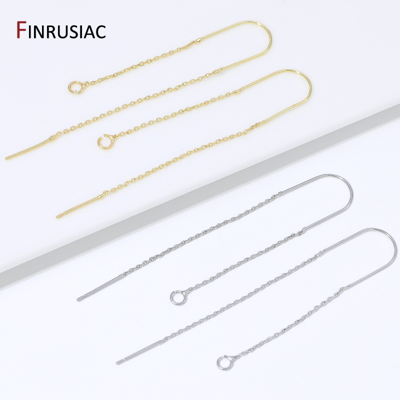 18K Gold Plated Brass Long Tas - Drop Earrings recension och pris