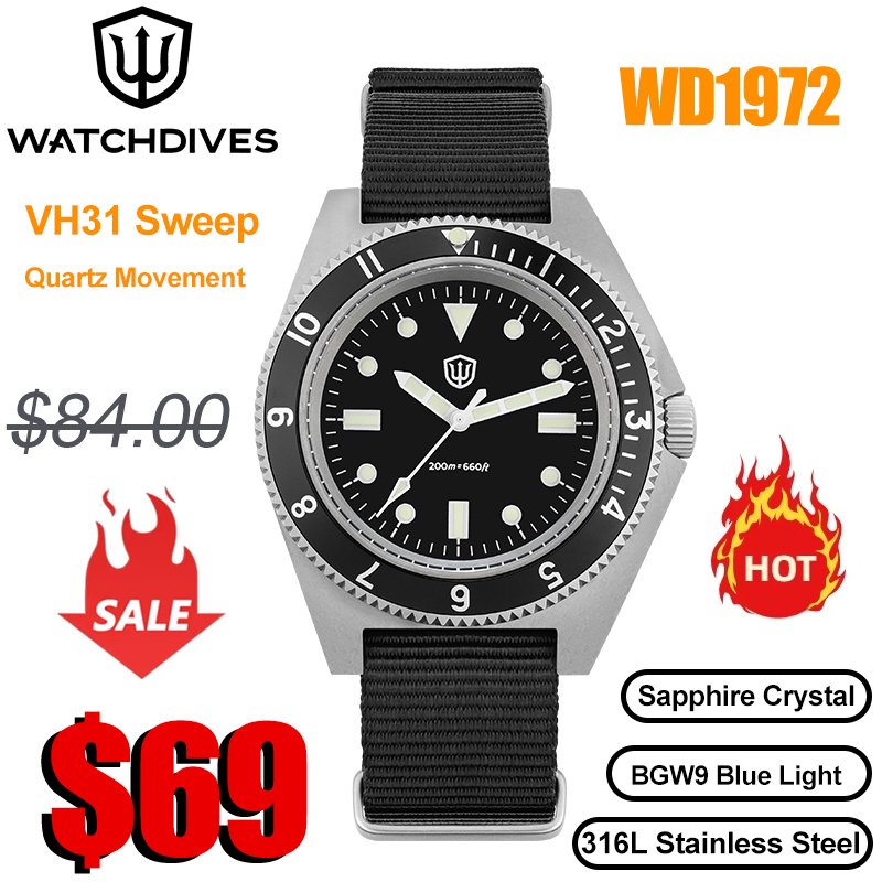 Watchdives WD1972 Quartz Watch - Vintage Pocket Watch recension och pris