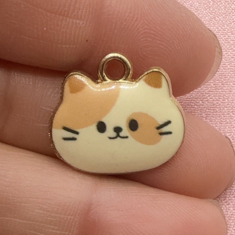12pcs Printed Cat Head Alloy D - Drop Earrings recension och pris