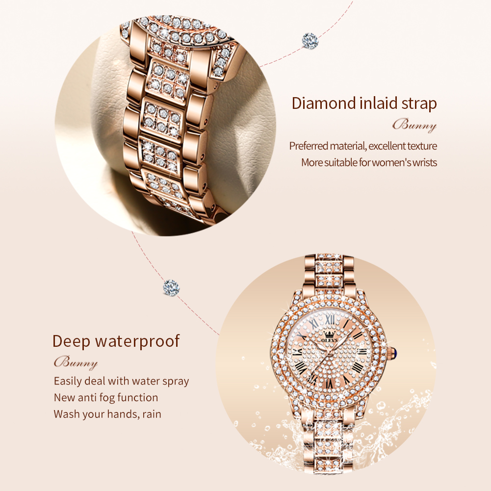 OLEVS 9943 Luxury All Diamond  - Jewelry Watches For Women recension och pris