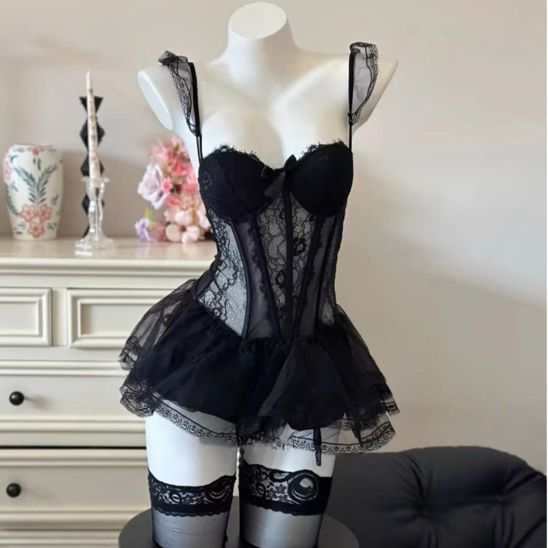 Porno Lingerie Lace Sexy Mesh  - Couple Ring Set recension och pris